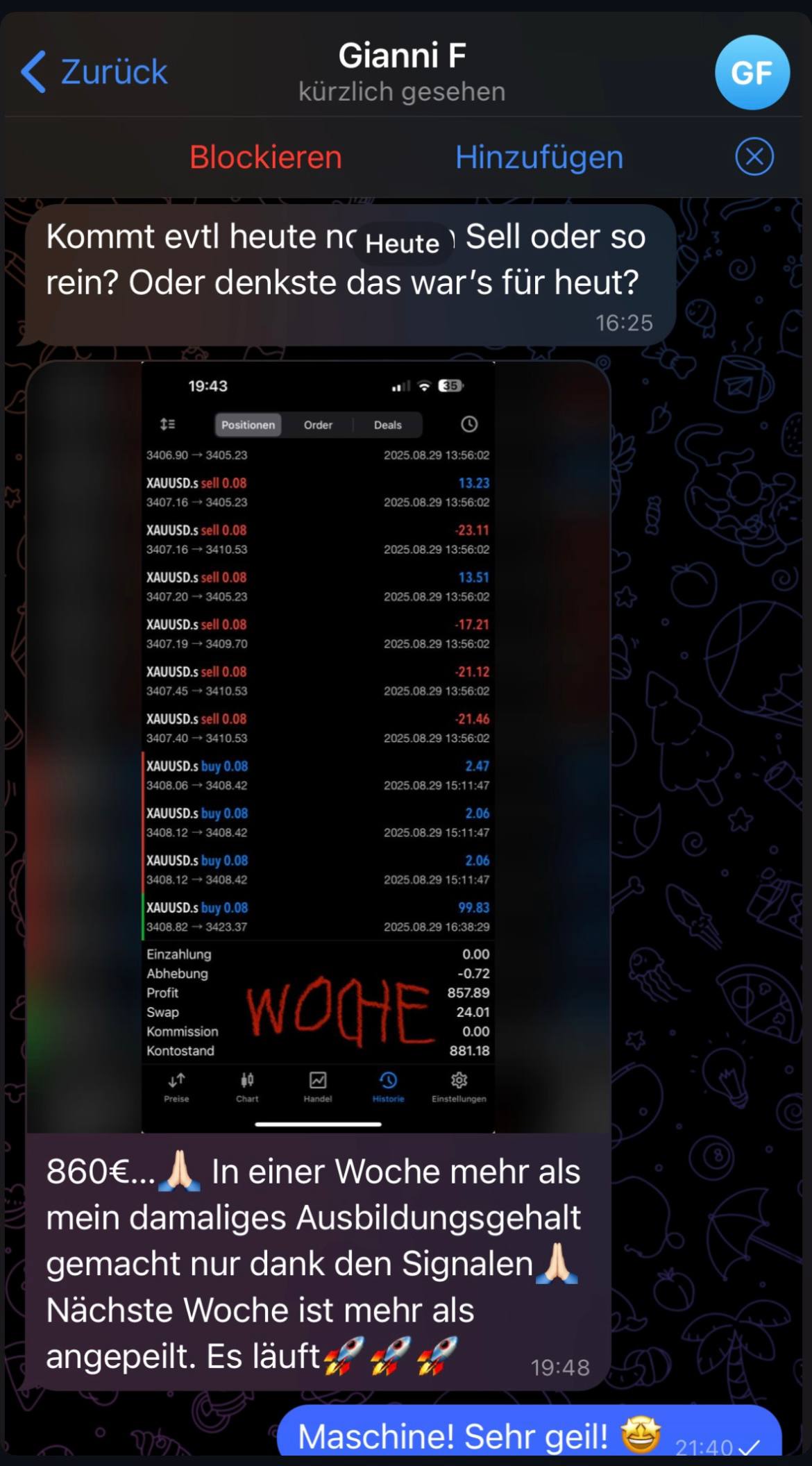 Testimonial 11 Profit Screenshot